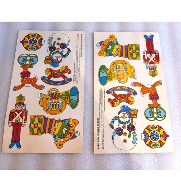 UNUSED Vintage Paper Christmas Ornaments 3 Cardstock Punch-out Sheets Arby's - Picture 2 of 6